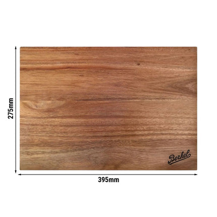 BERKEL | Acacia Wood Chopping/Cutting Board – 395×275×26 mm - non-slip - knife-friendly