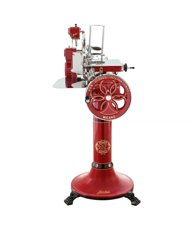 BERKEL | Commercial Flywheel Meat Slicer B114 – Ø319 mm blade - Red - With Stand - 670×825×1480 mm