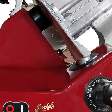 BERKEL | Commercial Pro Line XS25 Electric Gravity Feed Meat Slicer – Ø250 mm - 330 W - Red - 38° plate tilt