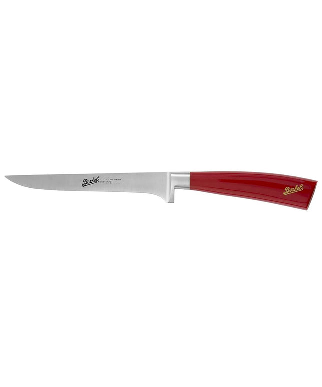BERKEL | Elegance Boning Knife – 16 cm - Red Resin Handle