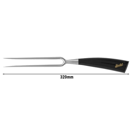 BERKEL | Elegance Carving Fork – Stainless Steel - 18 cm - Gloss Black Resin Handle