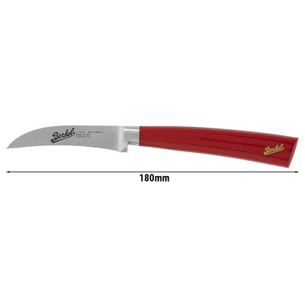 BERKEL | Elegance Peeling Knife – 7 cm Curved Blade - Red Resin Handle