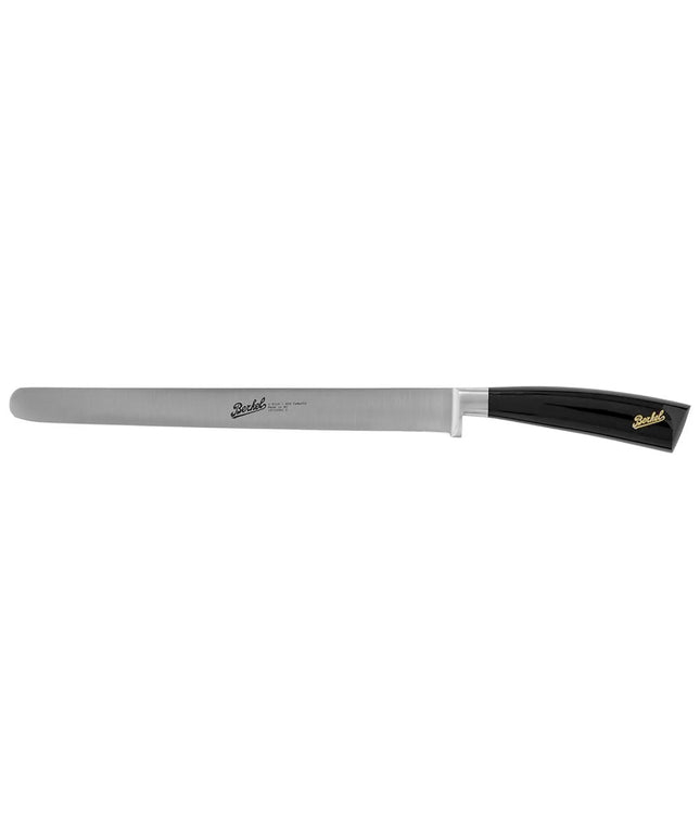 BERKEL | Elegance Salami & Cheese Knife – 26 cm Flexible Blade - Gloss Black Resin Handle