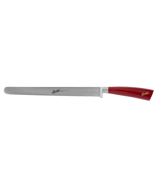 BERKEL | Elegance Salami & Cheese Knife – 26 cm Flexible Blade - Red Resin Handle