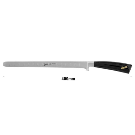 BERKEL | Elegance Salmon Knife – 26 cm Flexible Blade - Gloss Black Resin Handle