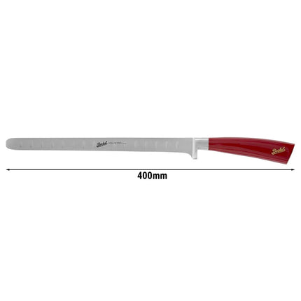 BERKEL | Elegance Salmon Knife – 26 cm Flexible Blade - Red Resin Handle