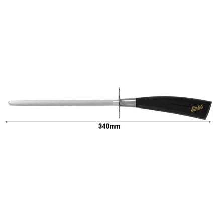 BERKEL | Elegance Sharpening Steel – 20 cm - Gloss Black Resin Handle