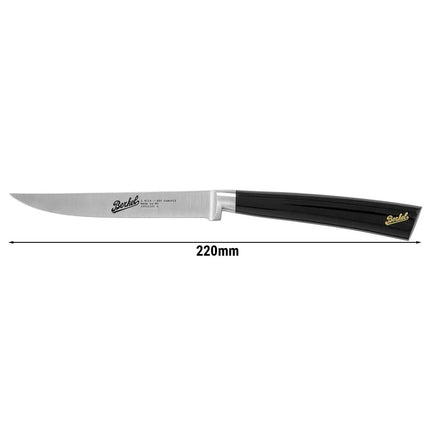 BERKEL | Elegance Steak Knife – 11 cm - Gloss Black Resin Handle