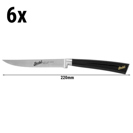 BERKEL | Elegance Steak Knife Set – 6-Piece, 11 cm Blades - Black