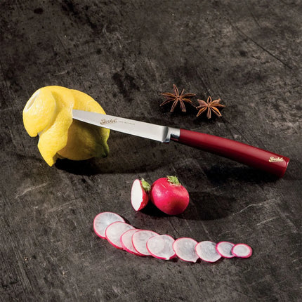 BERKEL | Elegance Utility Knife – 12 cm - Red Resin Handle