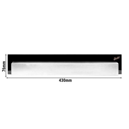 BERKEL | Wall-Mounted Magnetic Knife Strip – Black - 430 mm - AISI 304 Stainless Steel