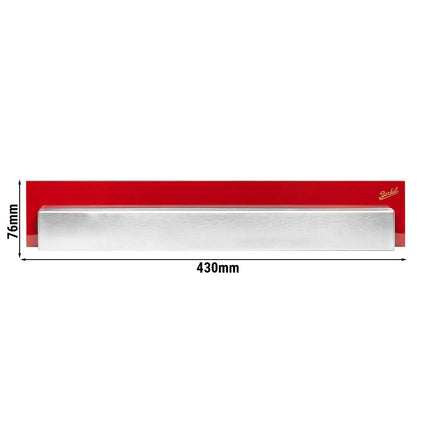 BERKEL | Wall-Mounted Magnetic Knife Strip – Red - 430 mm - AISI 304 Stainless Steel