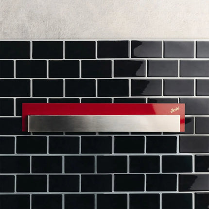 BERKEL | Wall-Mounted Magnetic Knife Strip – Red - 430 mm - AISI 304 Stainless Steel
