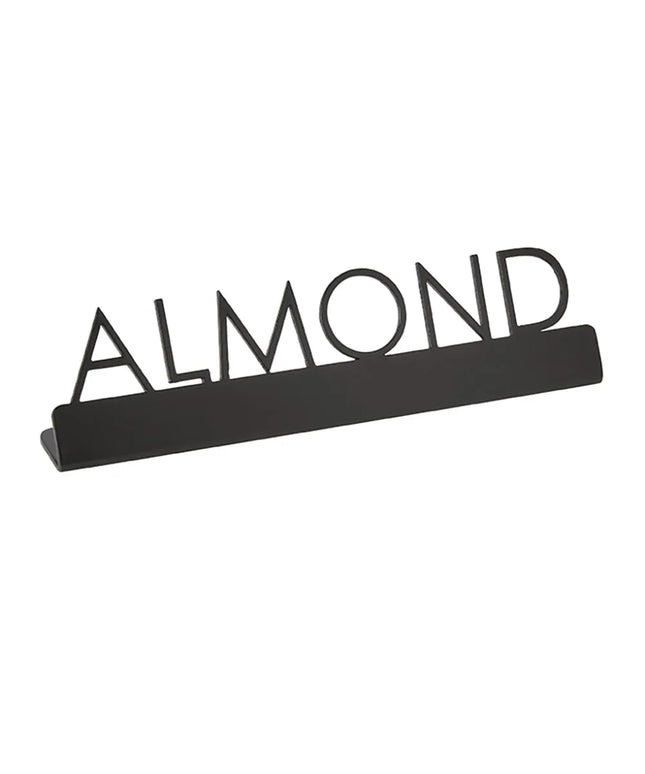 Biển Bàn "Almond" American Metalcraft SBA5 12.7 cm x 3.2 cm, Inox, Đen