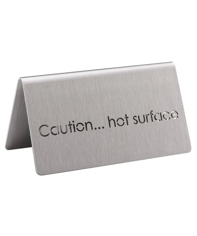 Biển Bàn "Caution Hot Surface" Service Ideas 1C-BF-CHS-MOD 7.6 cm x 3.8 cm, Inox Bề Mặt Mờ