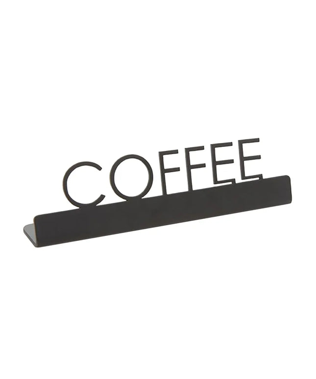 Biển Bàn "Coffee" American Metalcraft SBC5 12.7 cm x 3.2 cm, Inox, Đen