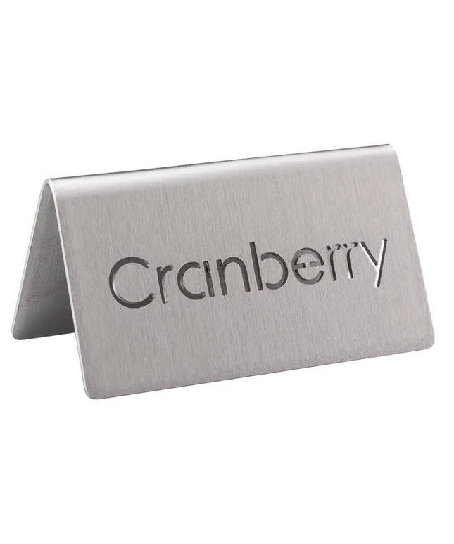 Biển Bàn "Cranberry" Service Ideas 1C-BF-CRANBERRY-MOD 7.6 cm x 3.8 cm, Inox Bề Mặt Mờ