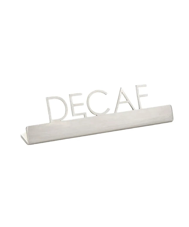 Biển Bàn "Decaf" American Metalcraft SSD5 12.7 cm x 3.2 cm, Inox