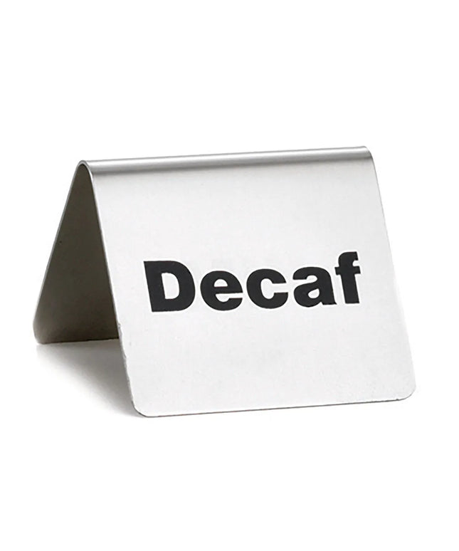 Biển Bàn "Decaf" Tablecraft B2 5.1 cm x 6.4 cm, Inox