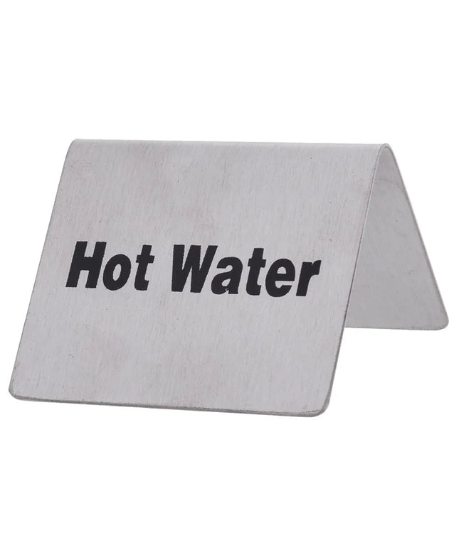 Biển Bàn "Hot Water" Tablecraft B7 5.1 cm x 6.4 cm, Inox