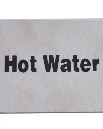 Biển Bàn "Hot Water" Tablecraft B7 5.1 cm x 6.4 cm, Inox