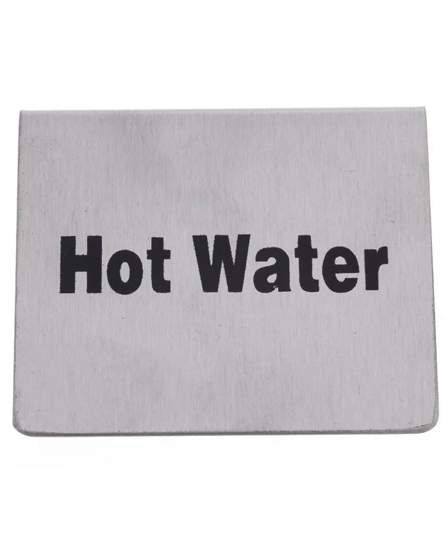 Biển Bàn "Hot Water" Tablecraft B7 5.1 cm x 6.4 cm, Inox