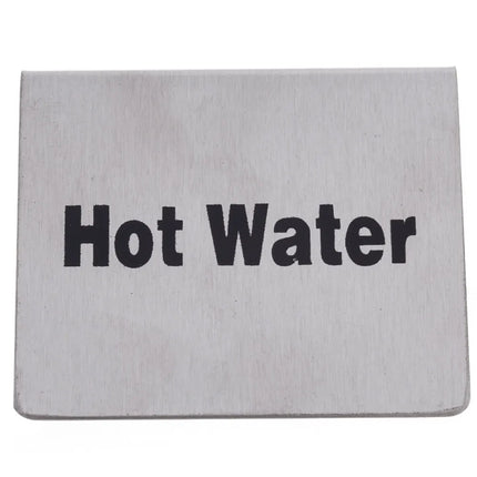 Biển Bàn "Hot Water" Tablecraft B7 5.1 cm x 6.4 cm, Inox