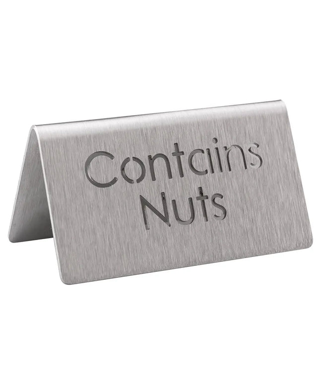 Biển Bàn "Nuts" Service Ideas 1C-BF-NUTS-MOD 7.6 cm x 3.8 cm, Inox Bề Mặt Mờ
