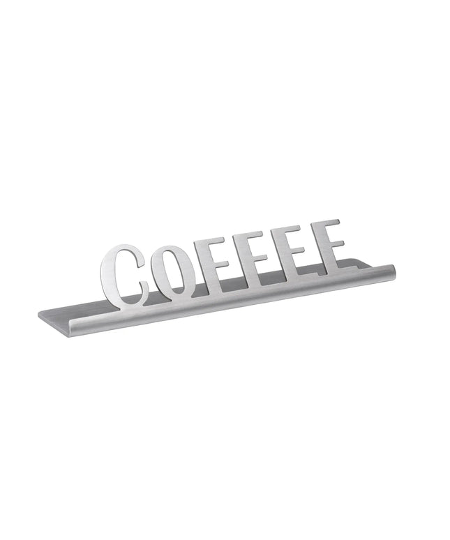 Biển Báo Bàn "Coffee" Service Ideas 1C-ST-COFFEE-SIGN 11.4 cm x 2.5 cm, Thép Không Gỉ Bề Mặt Mờ