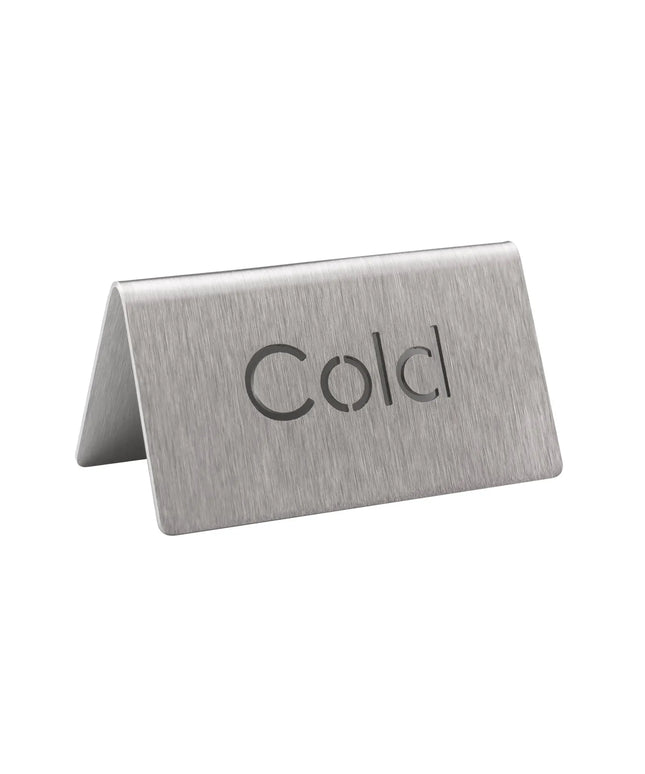 Biển Báo Bàn "Cold" Service Ideas 1C-BF-COLD-MOD 7.6 cm x 3.8 cm, Thép Không Gỉ Bề Mặt Mờ