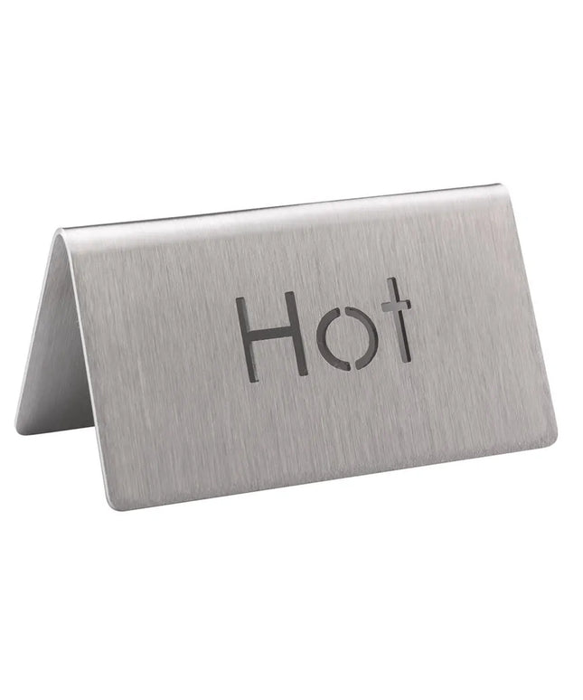 Biển Báo Bàn "Hot" Service Ideas 1C-BF-HOT-MOD 7.6 cm x 3.8 cm, Thép Không Gỉ Bề Mặt Mờ