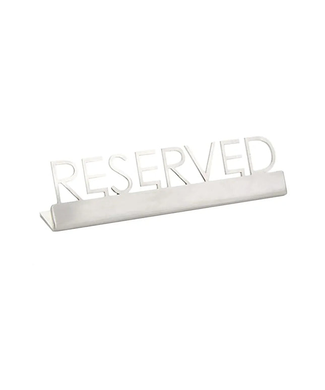 Biển Báo Bàn "Reserved" American Metalcraft SSR5 12.7 cm x 3.2 cm, Thép Không Gỉ