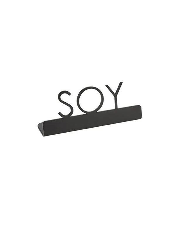 Biển Báo Bàn "Soy" American Metalcraft SBS3 7.6 cm x 3.2 cm, Thép Không Gỉ, Đen