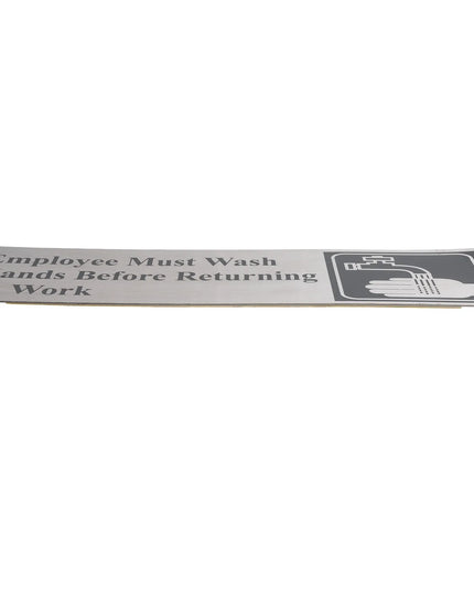 Biển Báo "Nhân Viên Phải Rửa Tay Trước Khi Quay Lại Làm Việc" Tablecraft B22, 7.6 x 22.9 cm