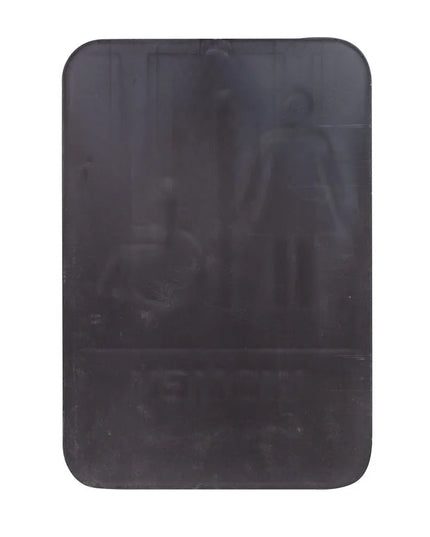 Biển Báo Nữ/Người Khuyết Tật Vollrath 5630 15.2 x 22.9 cm - Chữ Nổi Braille, Trắng Trên Nền Đen