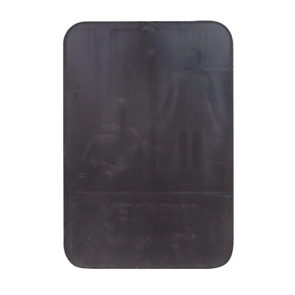Biển Báo Nữ/Người Khuyết Tật Vollrath 5630 15.2 x 22.9 cm - Chữ Nổi Braille, Trắng Trên Nền Đen