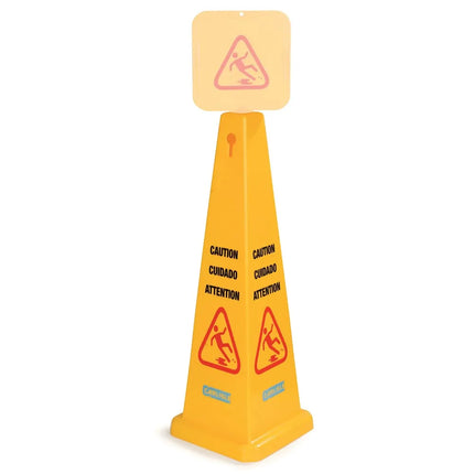 Biển Báo Sàn Hình Nón Carlisle 9383024.2 cmCaution" 31.8x91.4 cm Hình Tam Giác Nhựa Polypropylene Màu Vàng