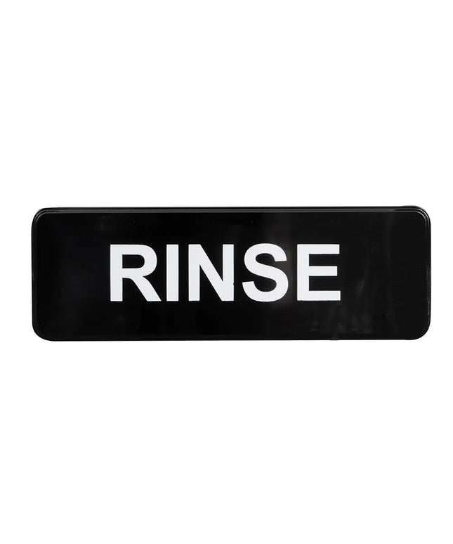 Biển Báo Tráng Rửa Vollrath 4522 - 7.6 x 22.9 cm, Chữ Trắng Trên Nền Đen