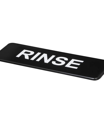 Biển Báo Tráng Rửa Vollrath 4522 - 7.6 x 22.9 cm, Chữ Trắng Trên Nền Đen