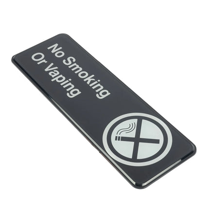 Biển Cấm Hút Thuốc Và Vaping Tablecraft 394564 7.6 x 22.9 cm, Nhựa, Màu Đen