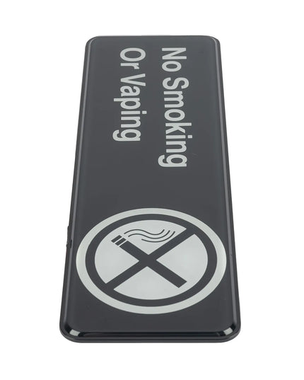 Biển Cấm Hút Thuốc Và Vaping Tablecraft 394564 7.6 x 22.9 cm, Nhựa, Màu Đen