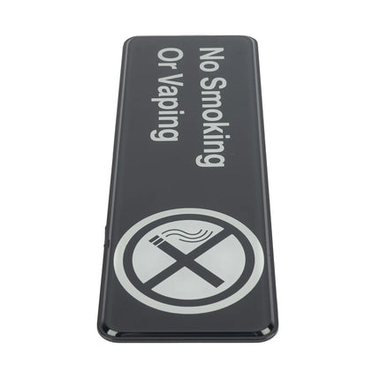 Biển Cấm Hút Thuốc Và Vaping Tablecraft 394564 7.6 x 22.9 cm, Nhựa, Màu Đen