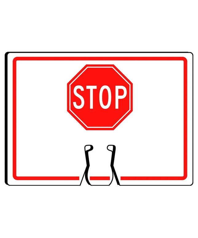 Biển Cảnh Báo Gắn Cọc "STOP" Accuform Signs FBC738 25.4 x 35.6 cm, Nhựa, Đỏ/Trắng