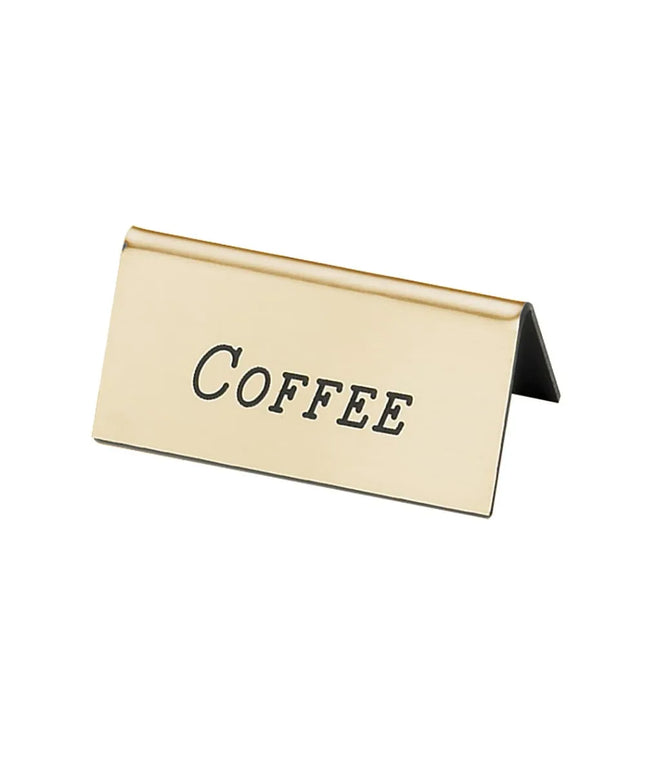 Biển Hiệu Bàn "Coffee" Cal-Mil 228-1-011 3.8 cm x 7.6 cm, Màu Vàng