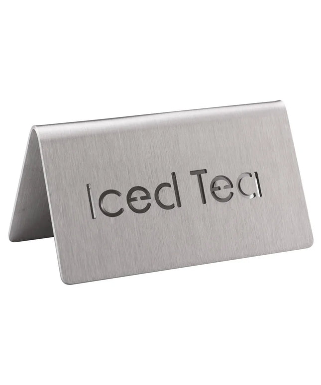 Biển Hiệu Bàn "Iced Tea" Service Ideas 1C-BF-ICEDTEA-MOD 7.6 cm x 3.8 cm, Inox Bề Mặt Mờ
