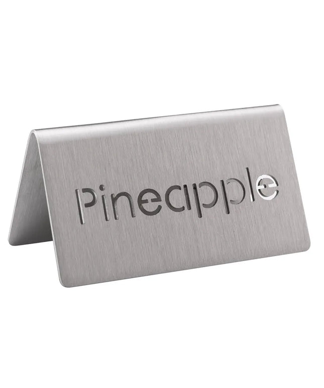 Biển Hiệu Bàn "Pineapple" Service Ideas 1C-BF-PINEAPPLE-MOD 7.6 cm x 3.8 cm, Inox Bề Mặt Mờ