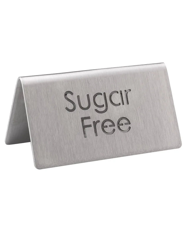 Biển Hiệu Bàn "Sugar Free" Service Ideas 1C-BF-SUGFREE-MOD 7.6 cm x 3.8 cm, Inox Bề Mặt Mờ