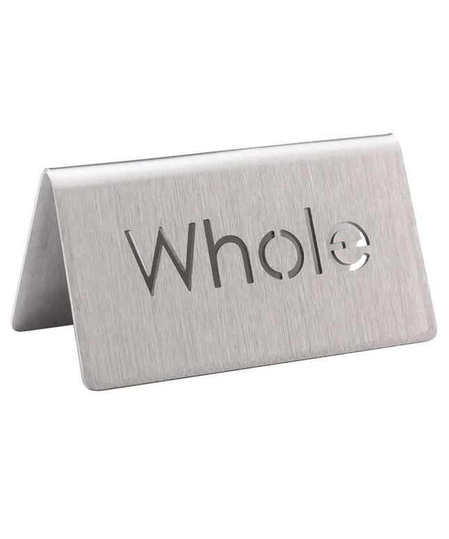 Biển Hiệu Bàn "Whole" Service Ideas 1C-BF-WHOLE-MOD 7.6 cm x 3.8 cm, Inox Bề Mặt Mờ