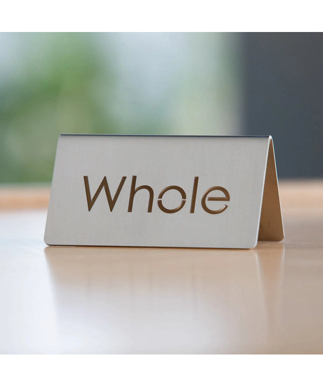 Biển Hiệu Bàn "Whole" Service Ideas 1C-BF-WHOLE-MOD 7.6 cm x 3.8 cm, Inox Bề Mặt Mờ