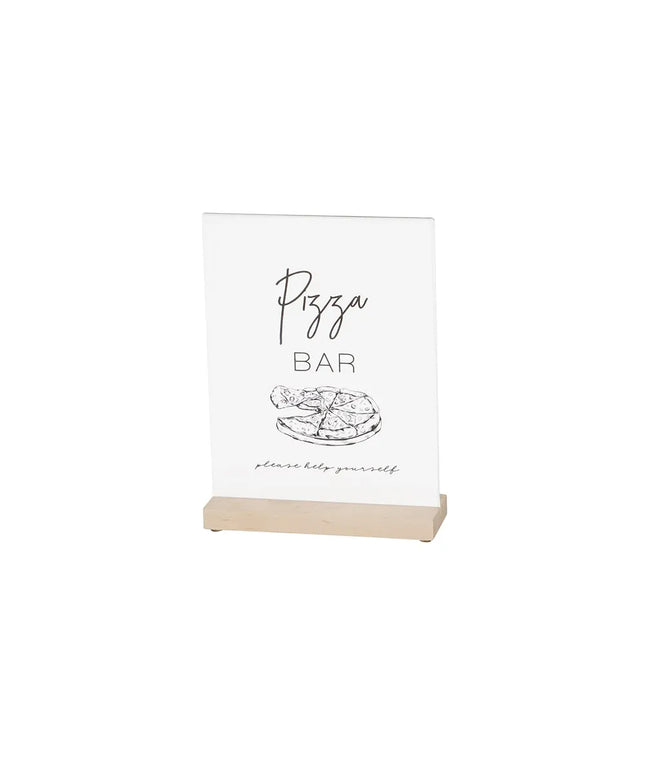 Biển Hiệu Để Bàn Cal-Mil 22361-811-71 Tấm Acrylic Đế Gỗ Maple 21.6 cm x 27.9 cm